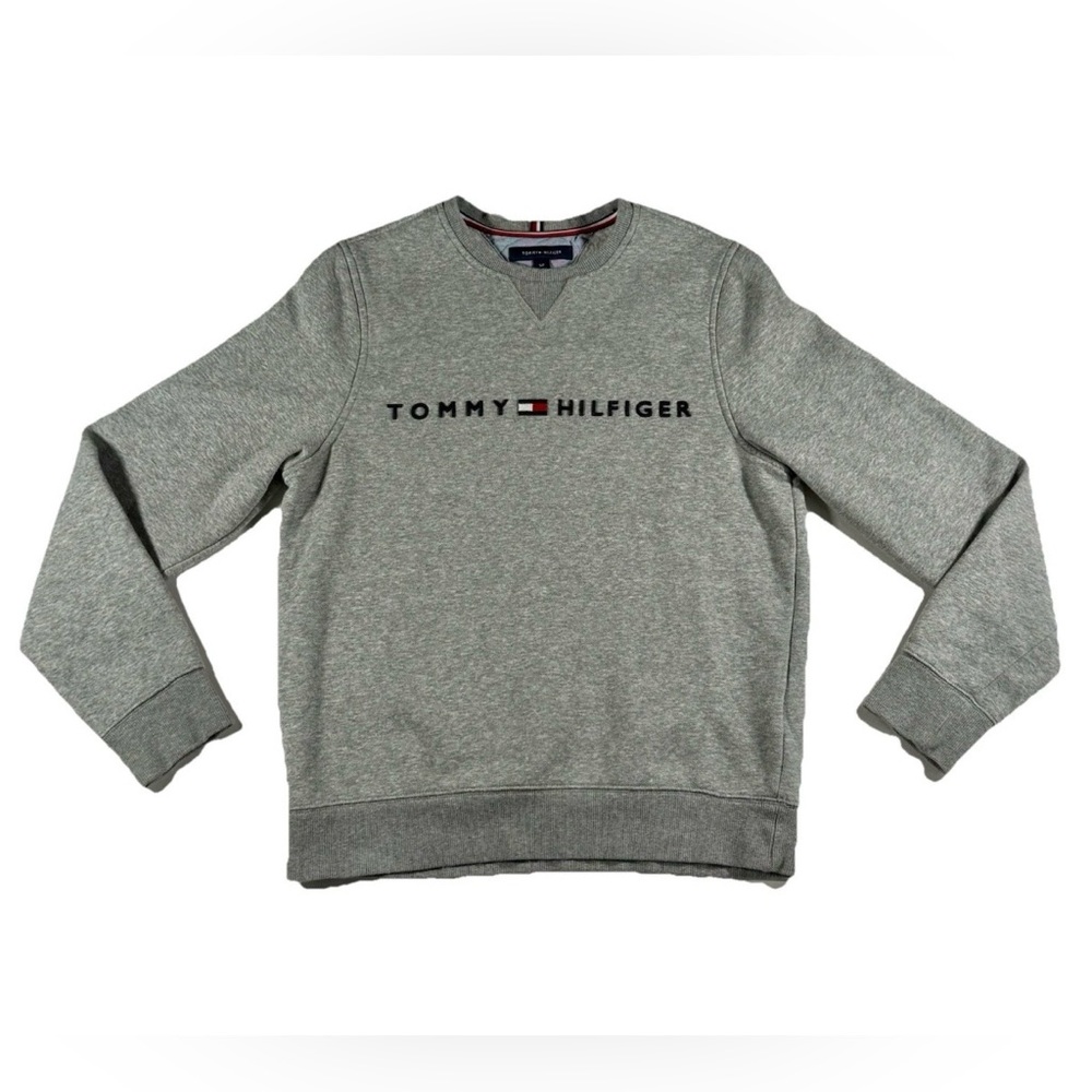 Tommy Hilfiger Logo Grey Crewneck Sweater Small Unisex